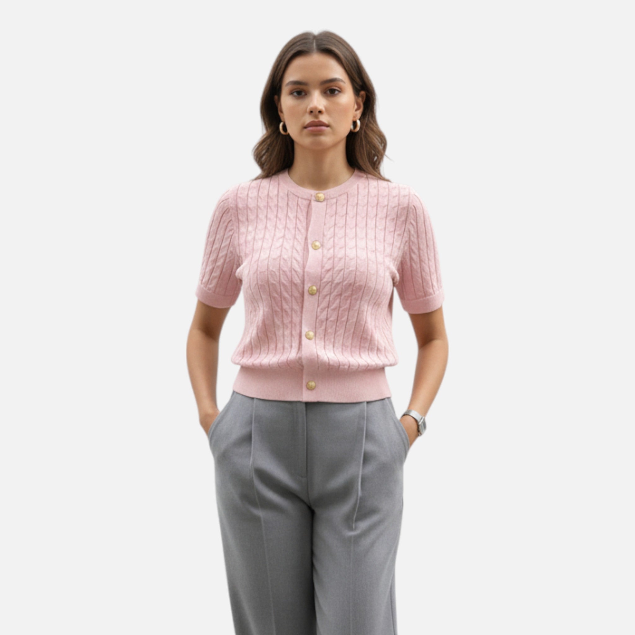 Marquiet Club | Women’s Button-Front Cardigan Sweater