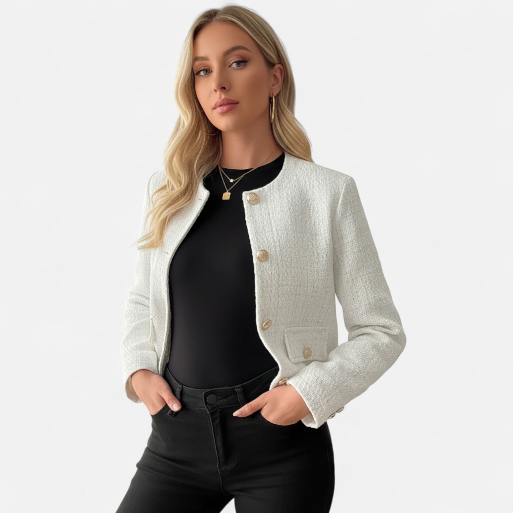 Marquiet Club | Women’s Tweed Short Spring Jacket