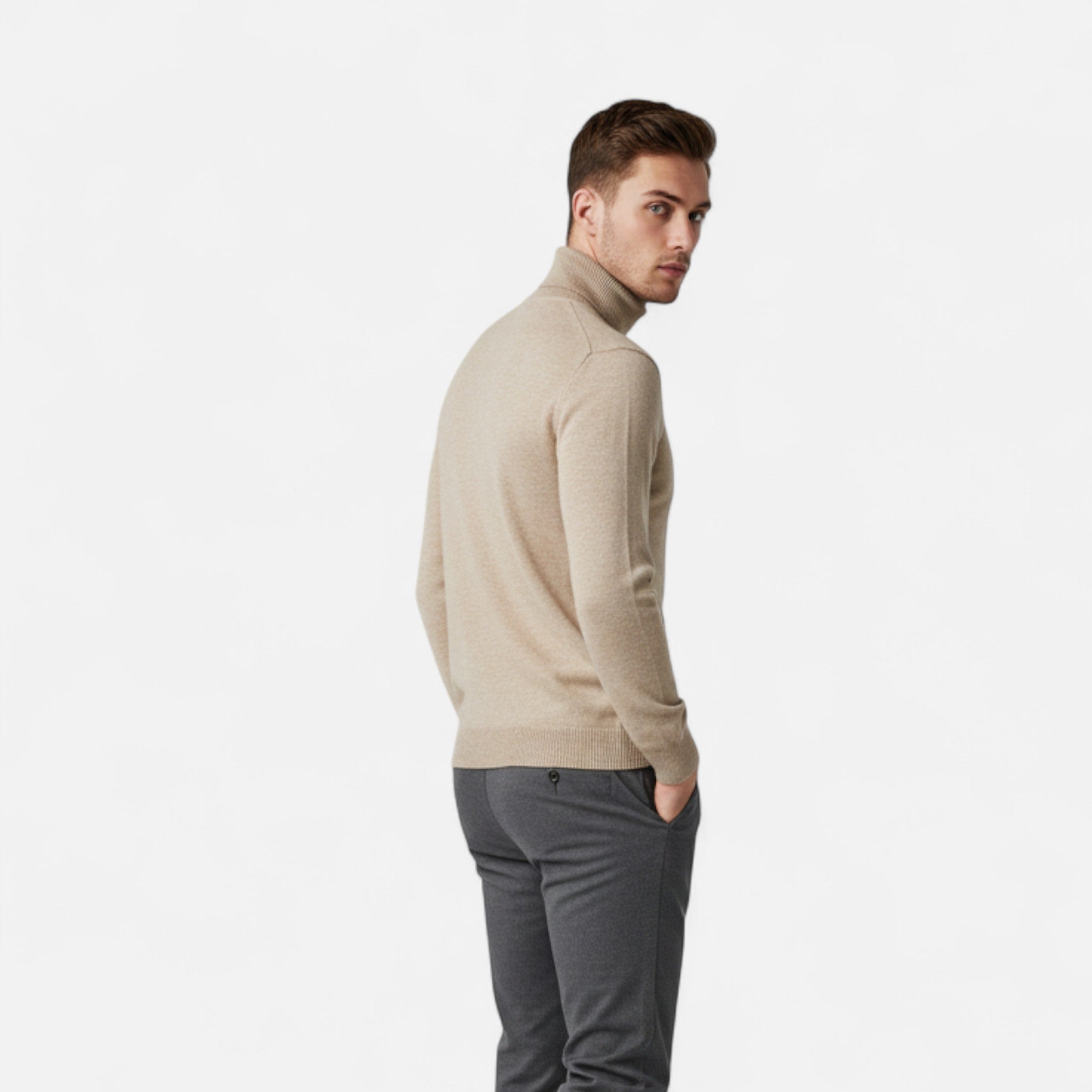Marquiet Club | Men’s Cashmere Turtleneck Sweater