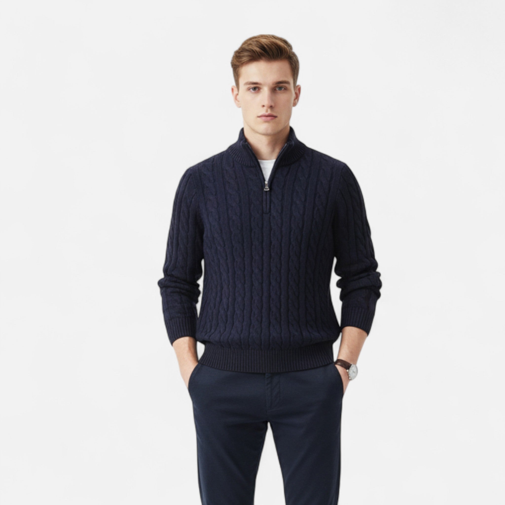 Marquiet Club | Men’s Classic Zip Sweater