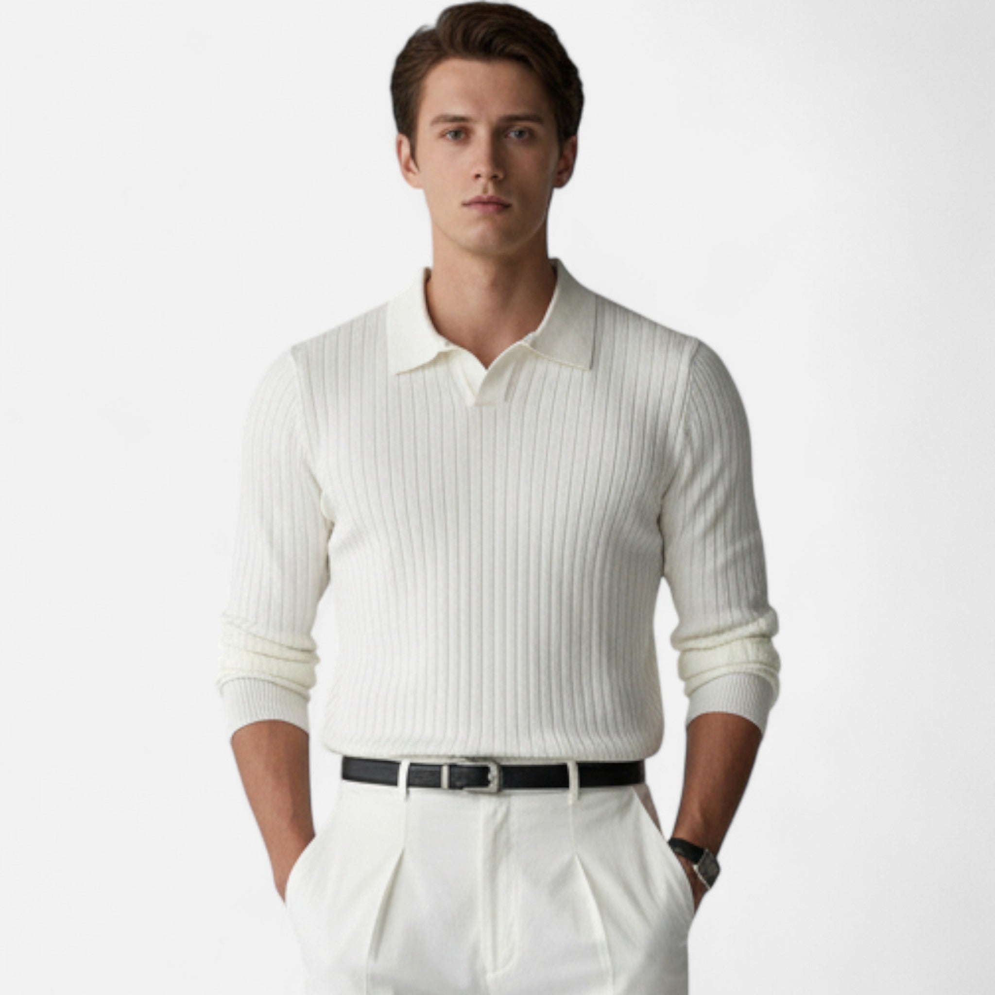 Marquiet Club | Men’s Long Sleeve Oxford Polo