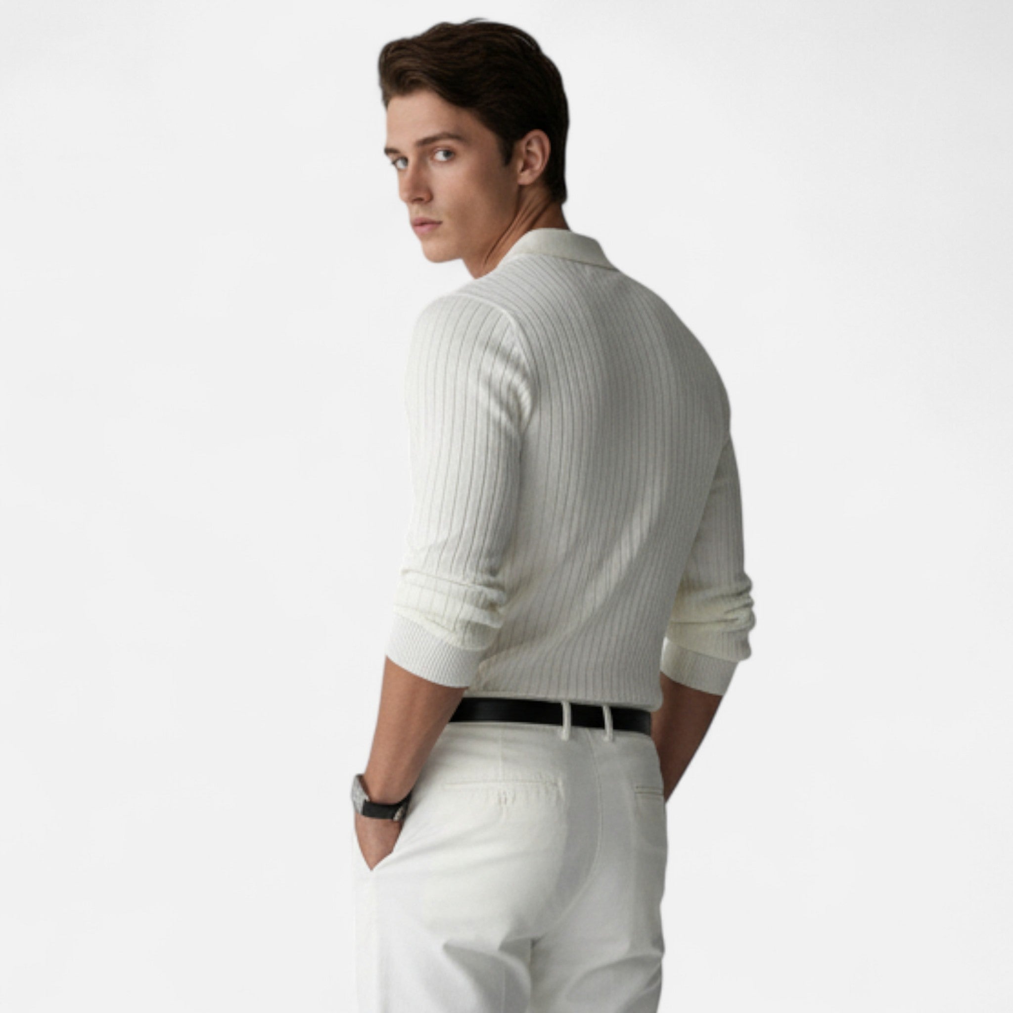 Marquiet Club | Men’s Long Sleeve Oxford Polo