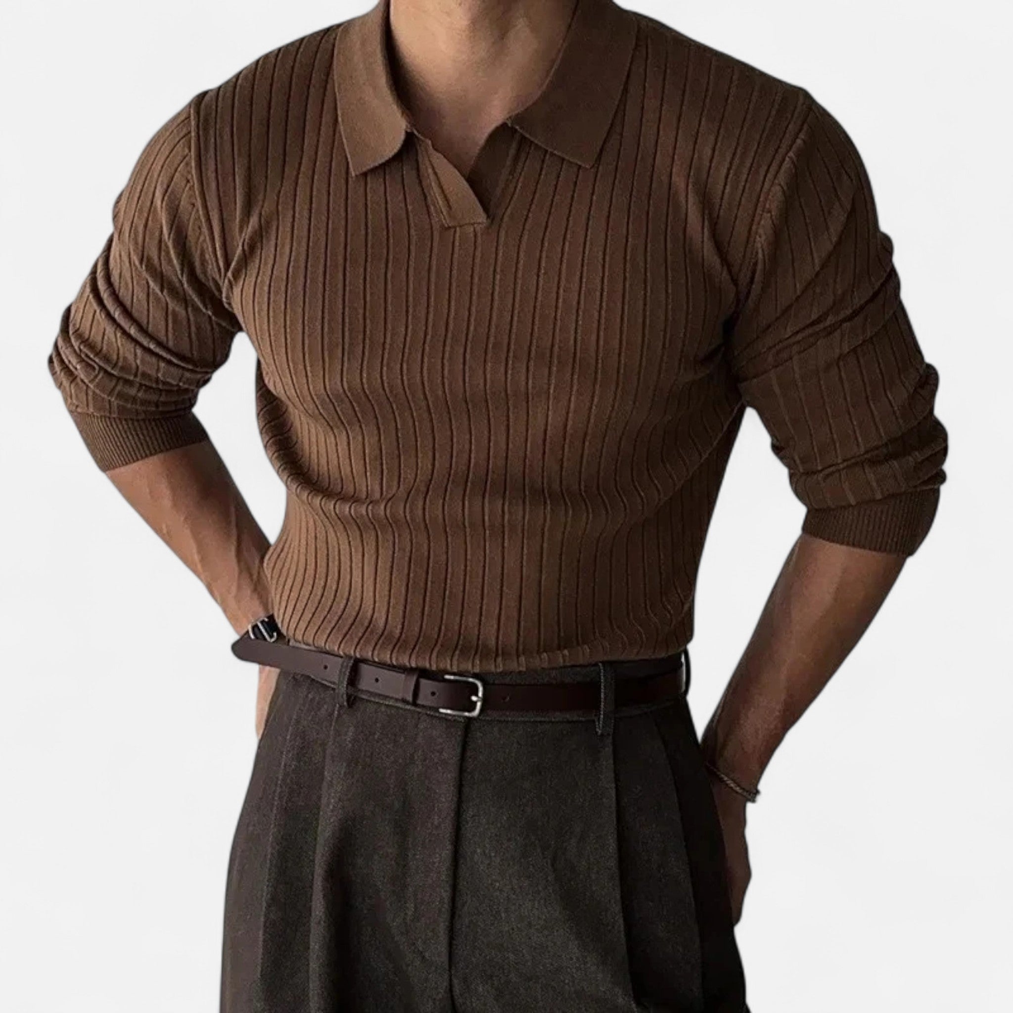Marquiet Club | Men’s Long Sleeve Oxford Polo