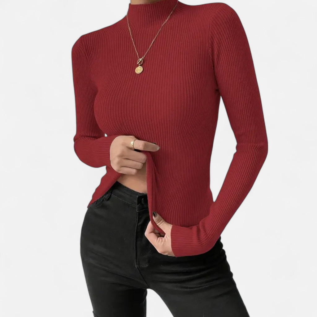 Marquiet Club | Women’s Round-Neck Stretch Pullover