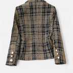 Marquiet Club | Women’s Checkered Tweed Blazer