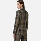 Marquiet Club | Women’s Checkered Tweed Blazer