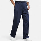Marquiet Club | Men’s Loose Fit Double Pleated Trousers