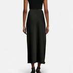 Marquiet Club | Women’s High-Waist Satin Midi Skirt