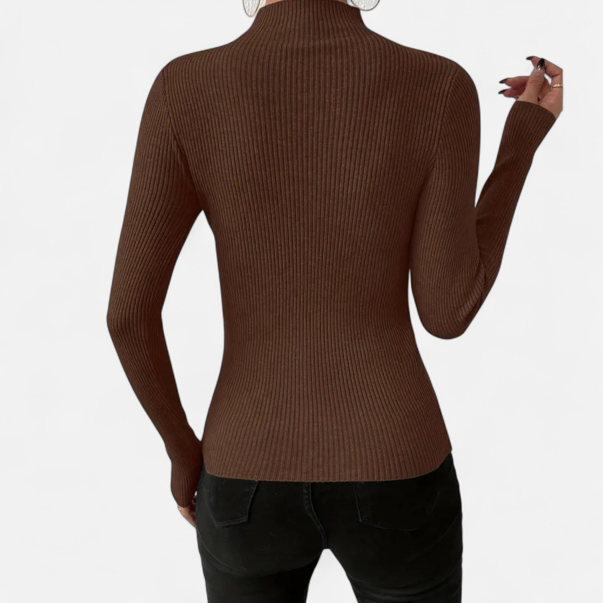 Marquiet Club | Women’s Round-Neck Stretch Pullover