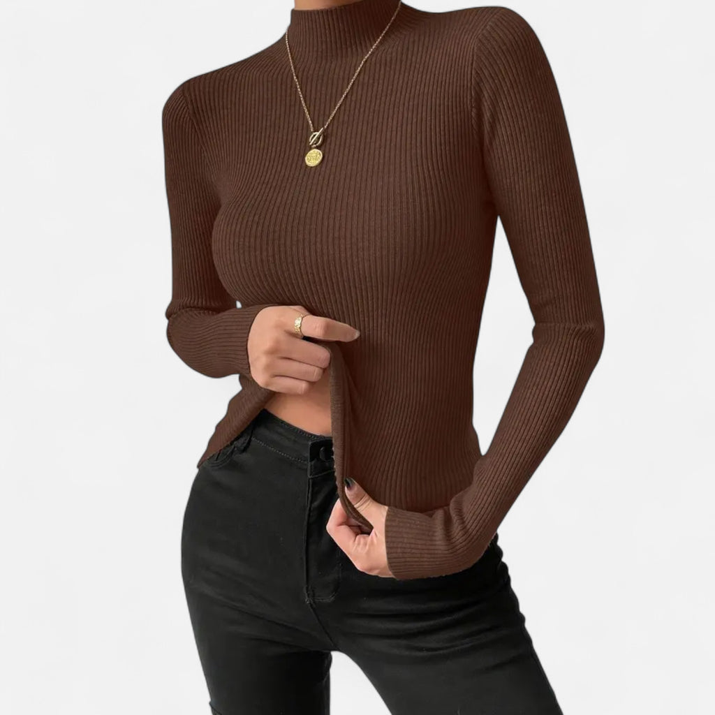 Marquiet Club | Women’s Round-Neck Stretch Pullover