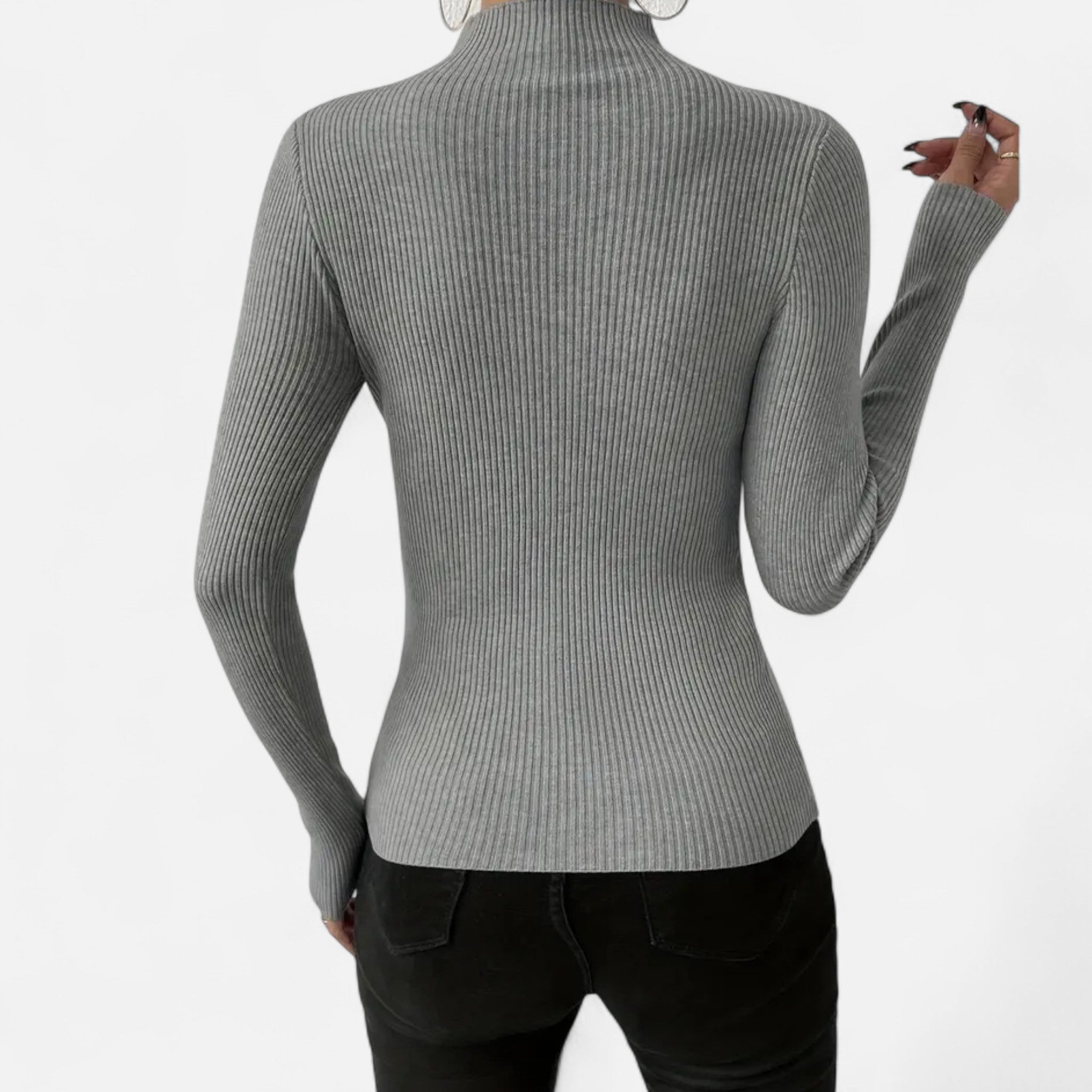 Marquiet Club | Women’s Round-Neck Stretch Pullover