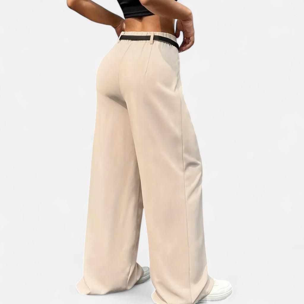 Marquiet Club | Women’s High-Waisted Wide-Leg Trousers