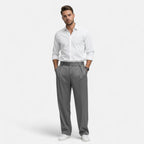 Marquiet Club | Men’s Loose Fit Double Pleated Trousers