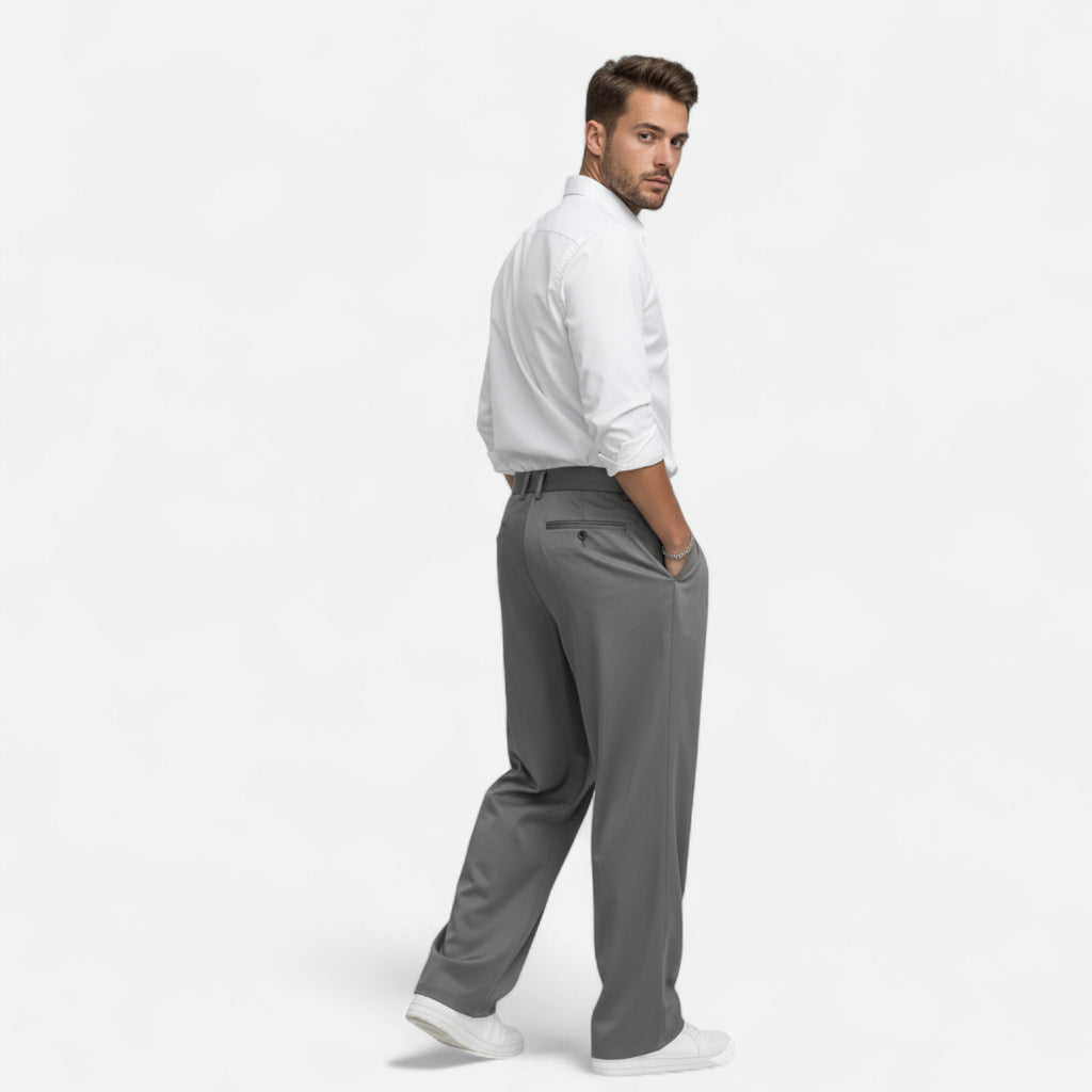 Marquiet Club | Men’s Loose Fit Double Pleated Trousers