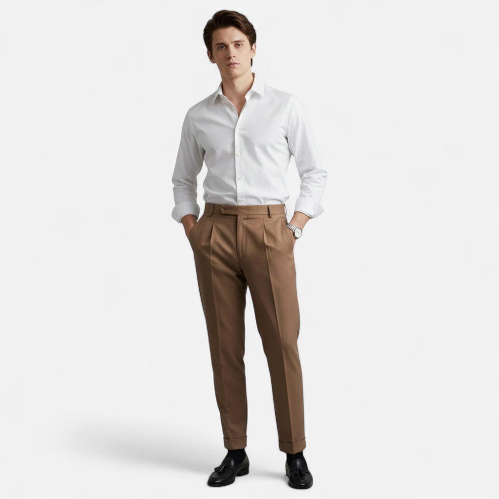 Marquiet Club | Men’s Classic Pleated Italian Pants
