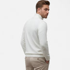 Marquiet Club | Men’s Knitted Funnel Neck Zip Sweater