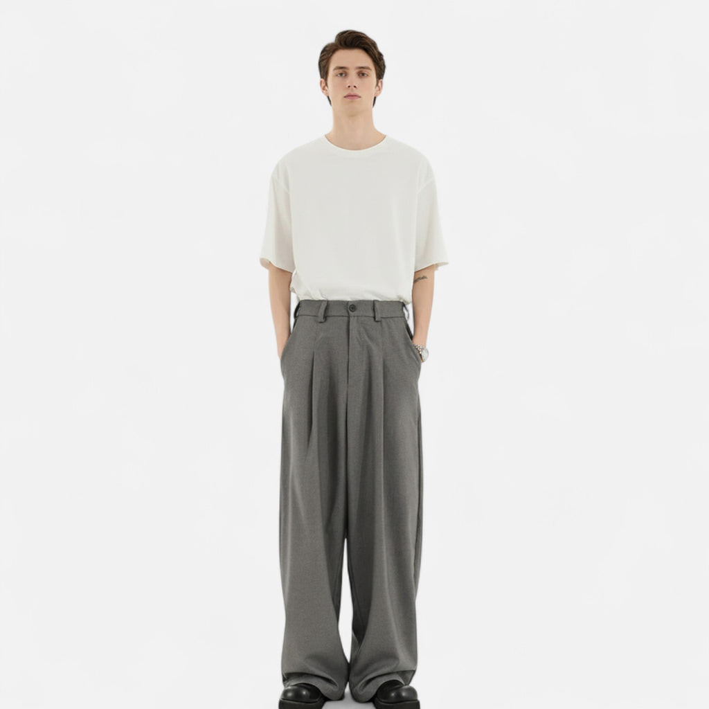 Marquiet Club | Men’s Pleated Trousers Relaxed Fit