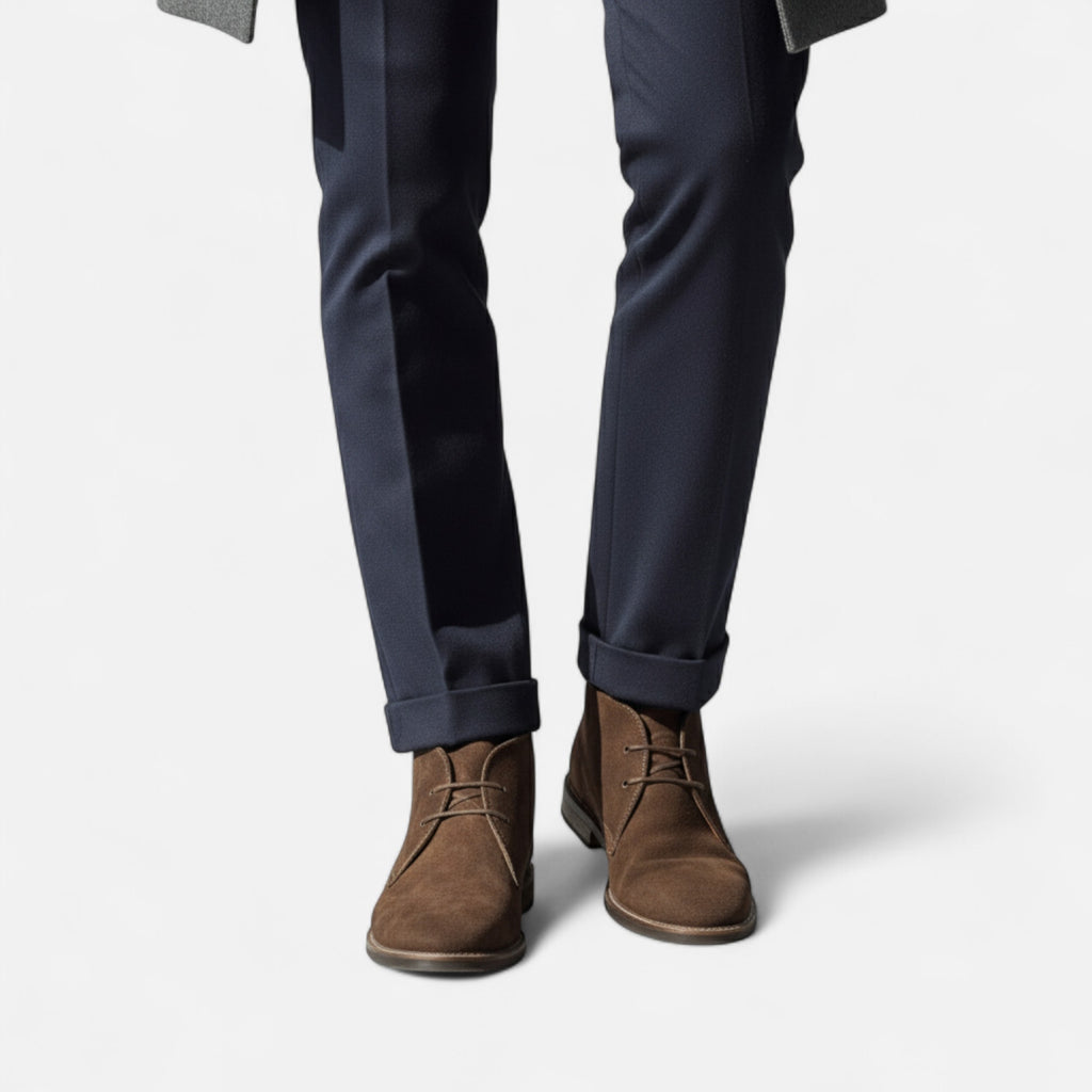 Marquiet Club | Men’s Brown Leather Chukka Boots