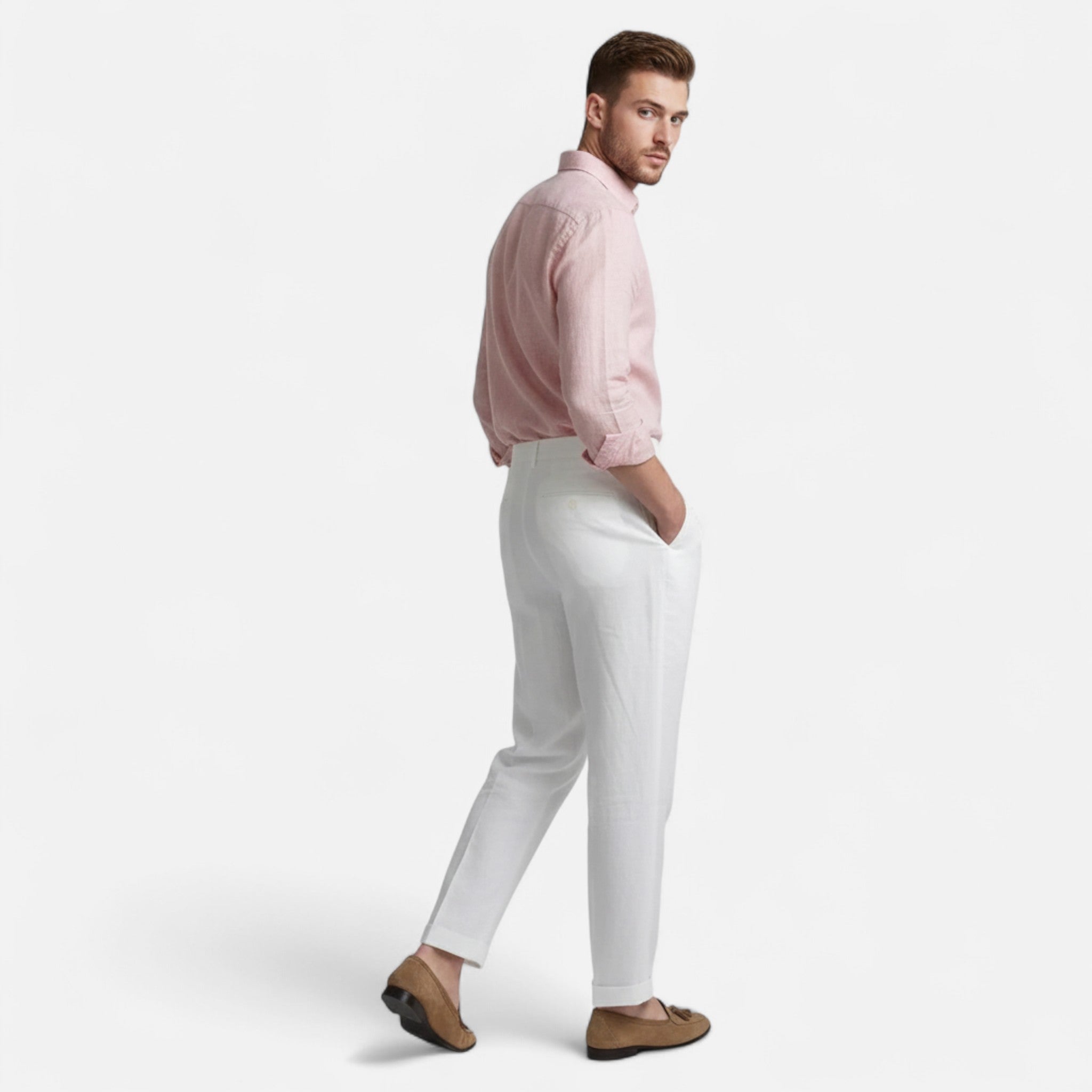 Marquiet Club | Men’s Portofino Linen Trousers