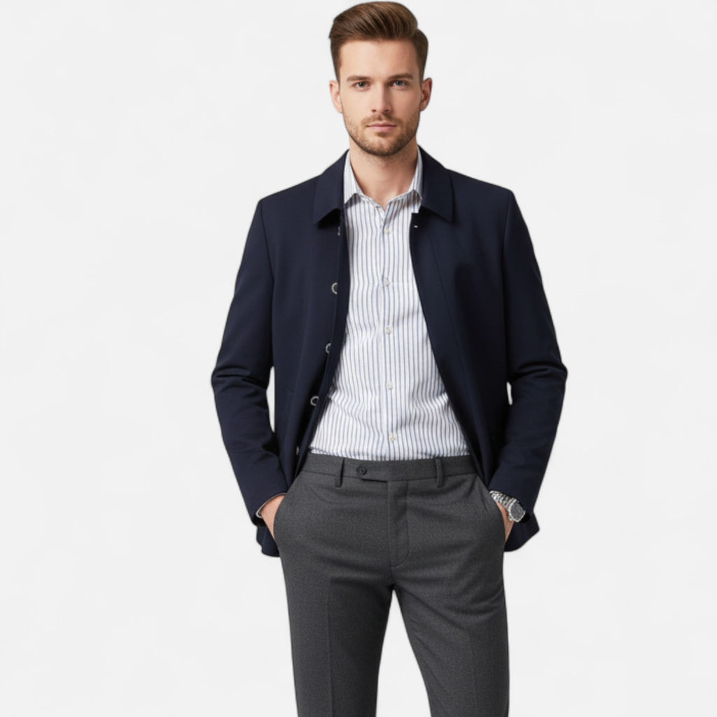 Marquiet Club | Men’s Casual Tailored Button Down Jacket