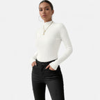 Marquiet Club | Women’s Round-Neck Stretch Pullover