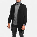 Marquiet Club | Men’s Single-Breasted Wool Overcoat