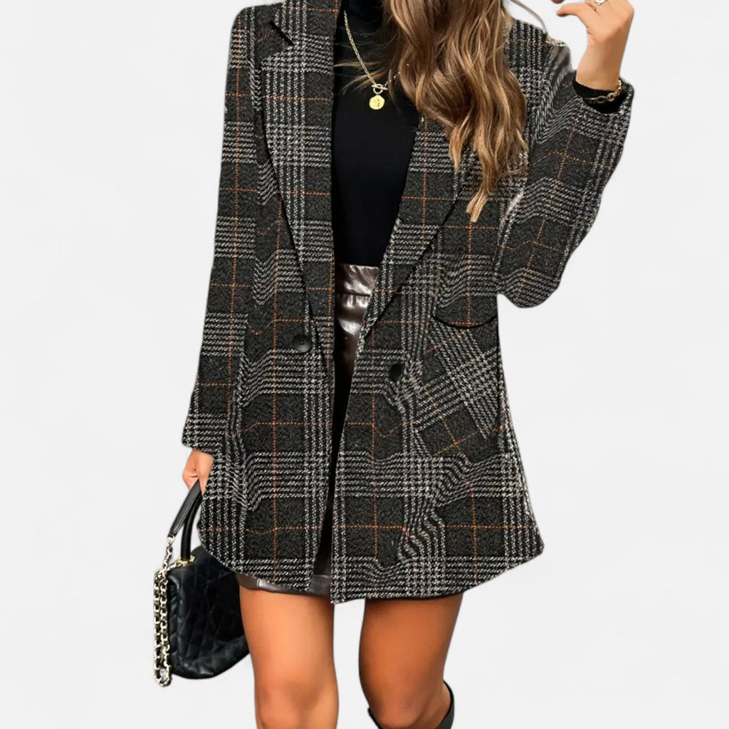 Marquiet Club | Women’s Houndstooth Tweed Blazer