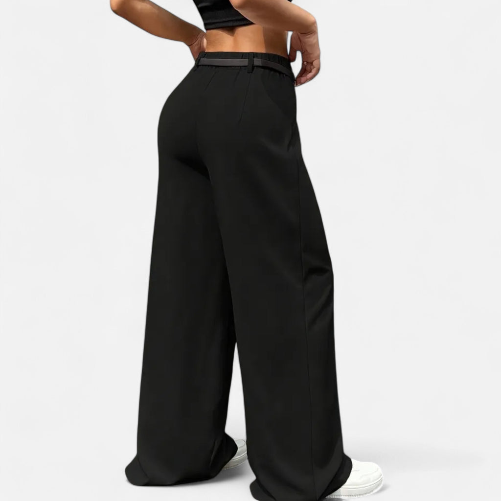 Marquiet Club | Women’s High-Waisted Wide-Leg Trousers