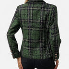 Marquiet Club | Women’s Checkered Tweed Blazer