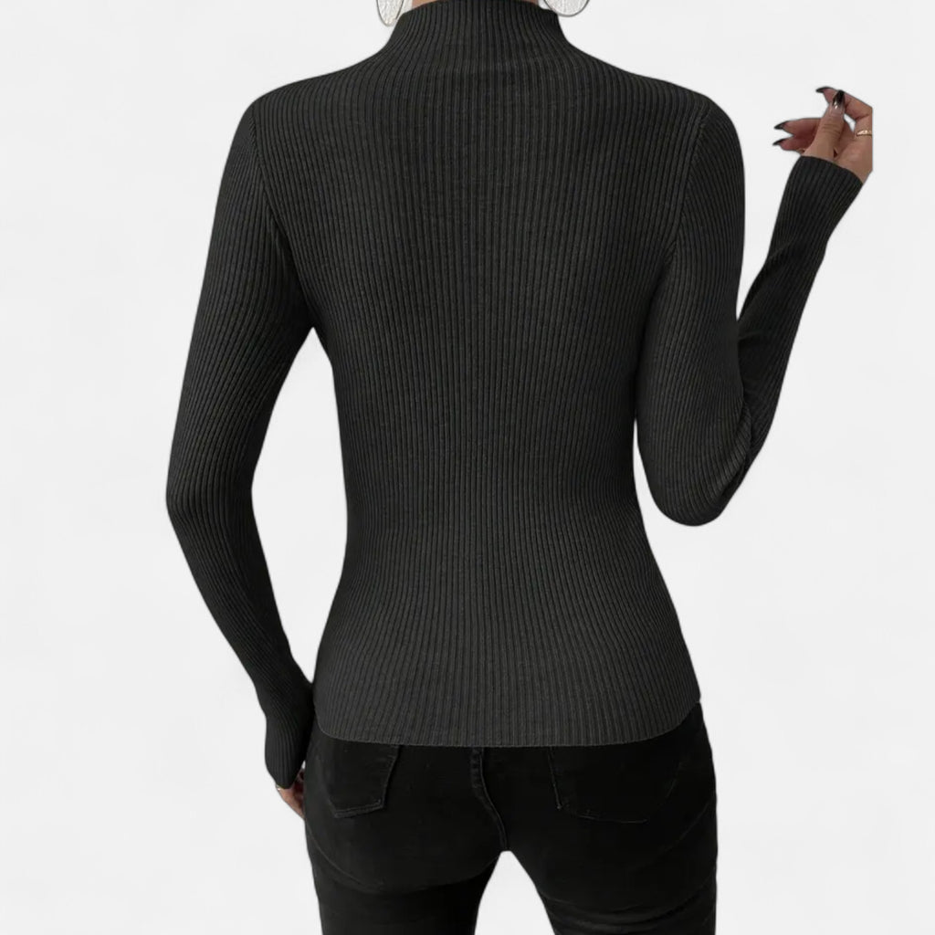 Marquiet Club | Women’s Round-Neck Stretch Pullover