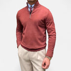 Marquiet Club | Men’s Knitted Funnel Neck Zip Sweater