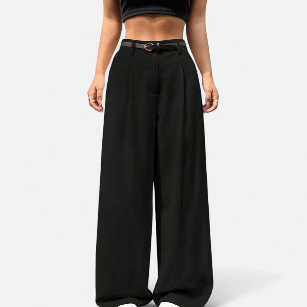 Marquiet Club | Women’s High-Waisted Wide-Leg Trousers