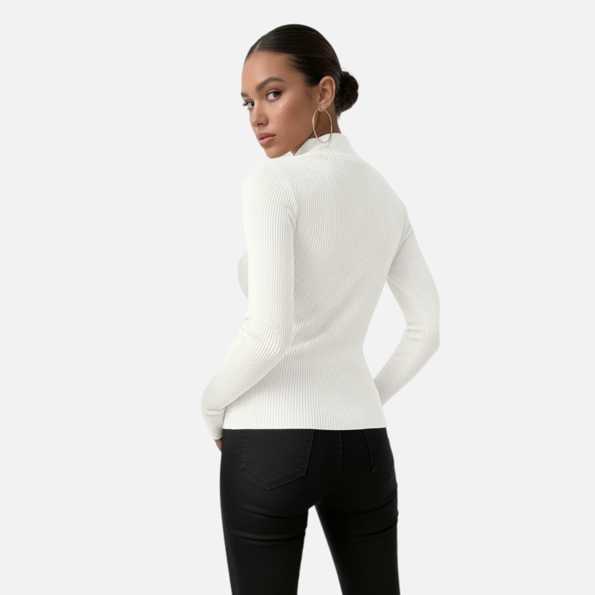 Marquiet Club | Women’s Round-Neck Stretch Pullover