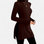 Marquiet Club | Women’s High-Neck Ribbed Sweater