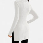 Marquiet Club | Women’s High-Neck Ribbed Sweater
