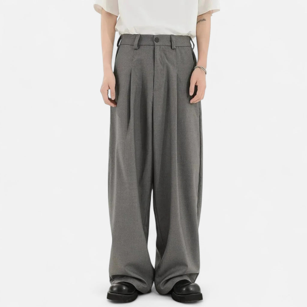 Marquiet Club | Men’s Pleated Trousers Relaxed Fit
