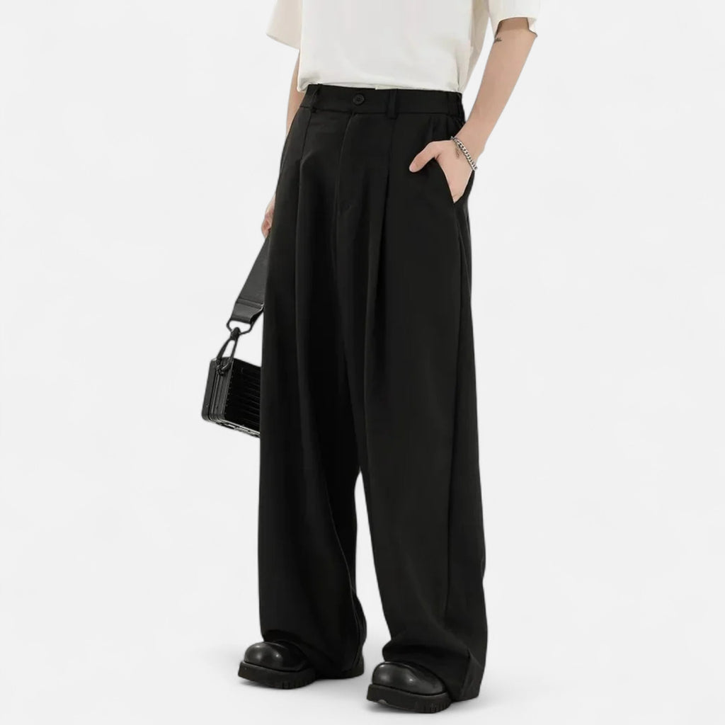 Marquiet Club | Men’s Pleated Trousers Relaxed Fit
