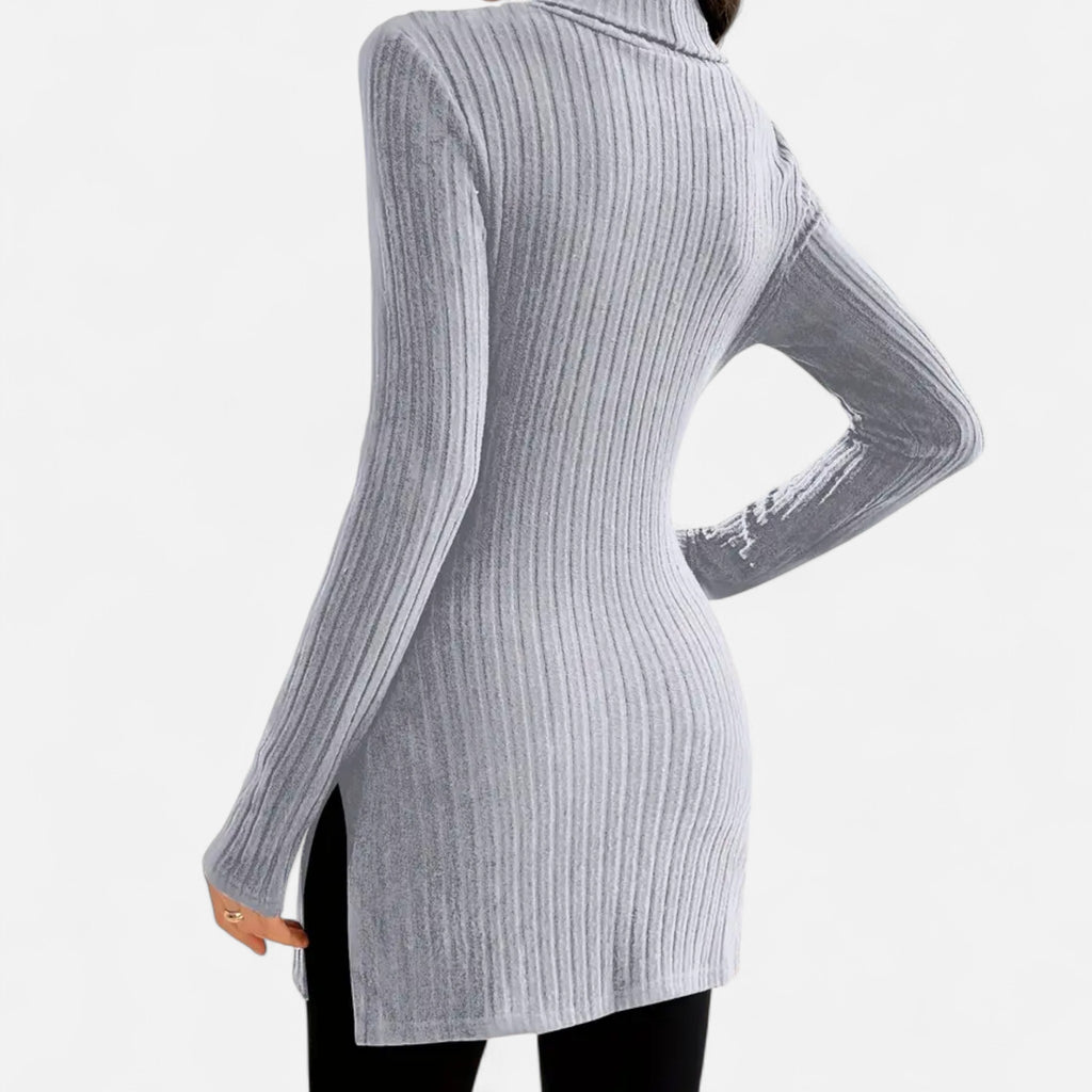 Marquiet Club | Women’s High-Neck Ribbed Sweater