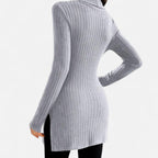 Marquiet Club | Women’s High-Neck Ribbed Sweater