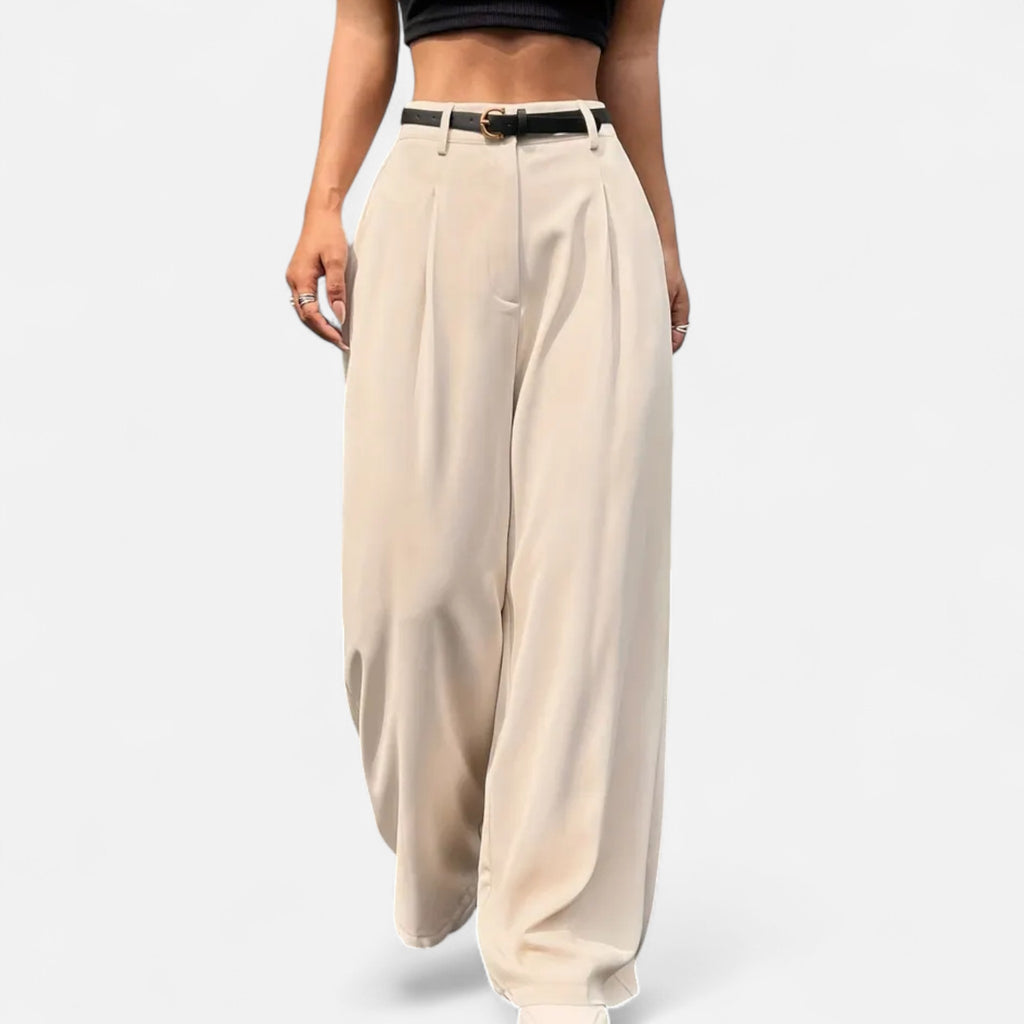 Marquiet Club | Women’s High-Waisted Wide-Leg Trousers