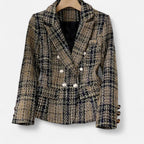 Marquiet Club | Women’s Checkered Tweed Blazer