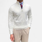 Marquiet Club | Men’s Knitted Funnel Neck Zip Sweater