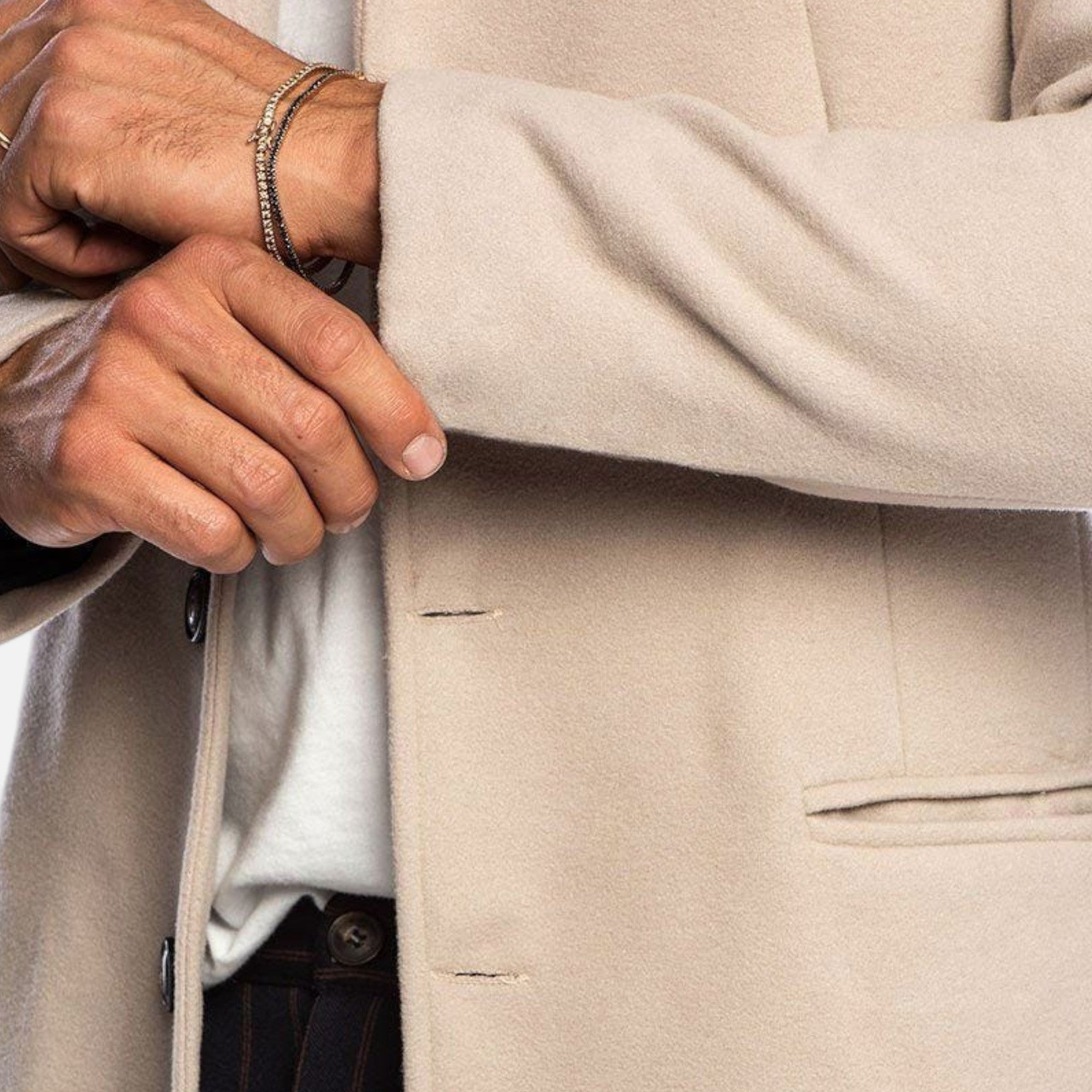 Marquiet Club | Men’s Single-Breasted Wool Overcoat