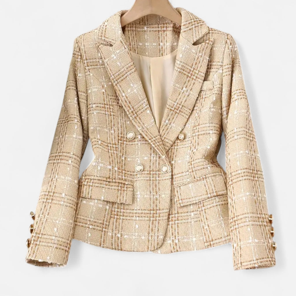 Marquiet Club | Women’s Checkered Tweed Blazer