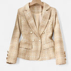 Marquiet Club | Women’s Checkered Tweed Blazer