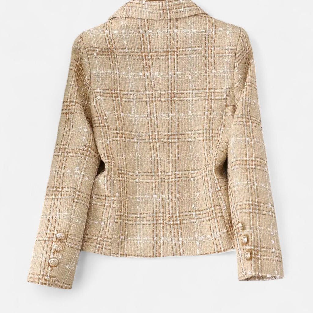 Marquiet Club | Women’s Checkered Tweed Blazer